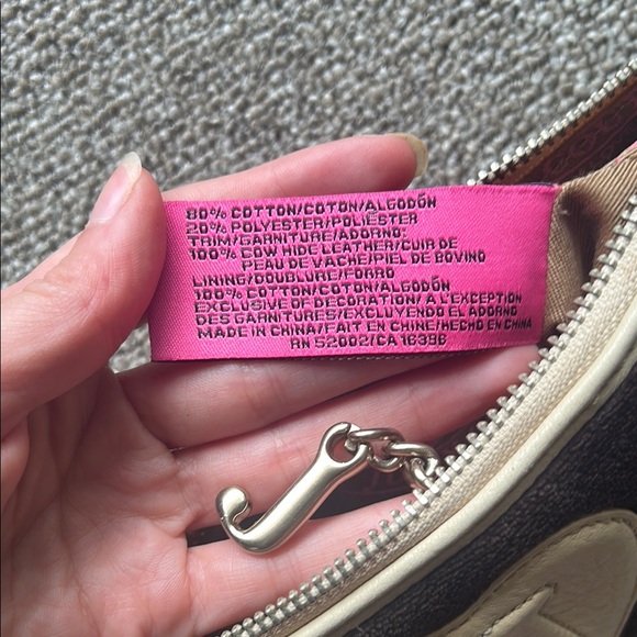 Juicy Couture Black and Cream Clutch with Metal Hardware - Picture 6 of 6